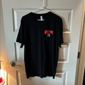 Brixton Black Tee with Red Detail